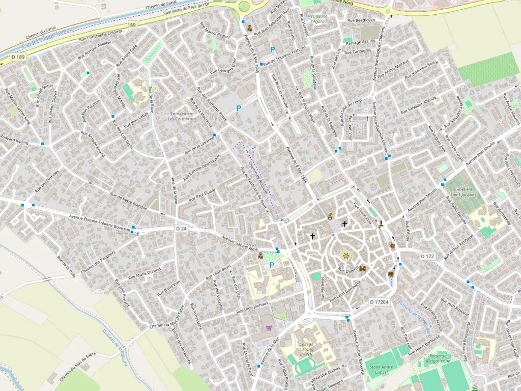 Plan d’accès au cabinet, 116 rue du Faubourg du Nord, 34130 Mauguio